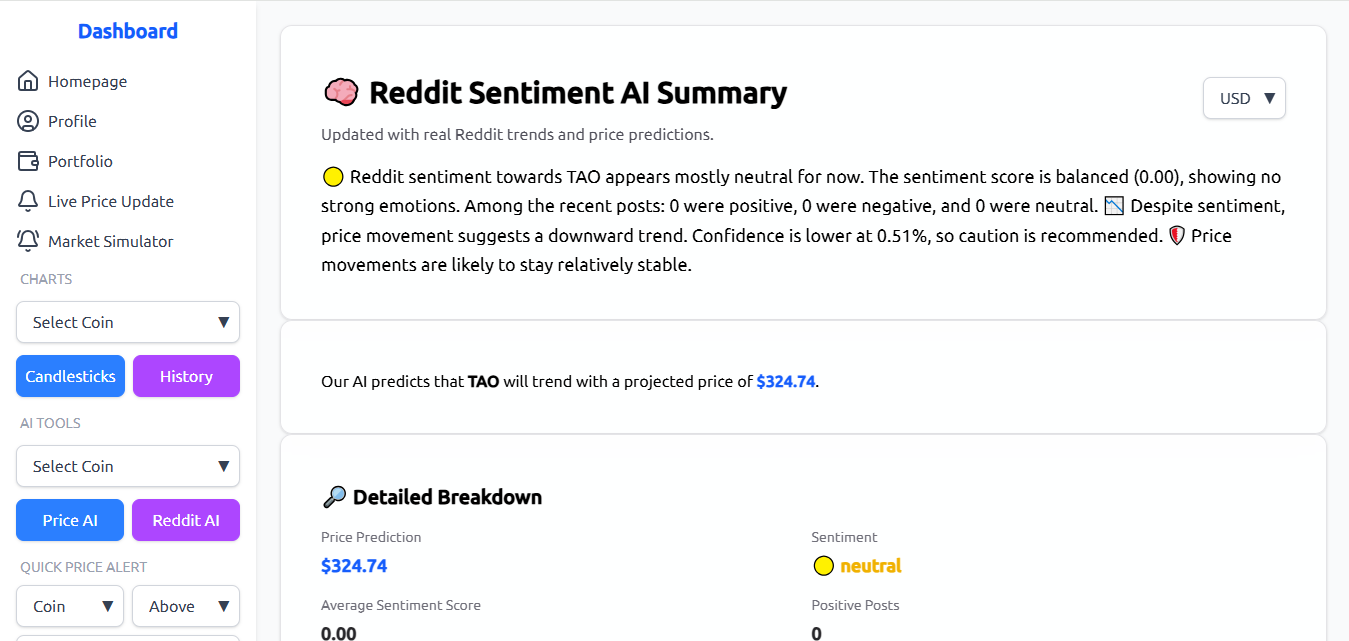 AI Reddit Analyzer Screenshot - hkan.trade